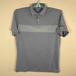Peter Millar Polo Shirt Mens Large Blue Crown Crafted Golf Ocean Course Hammock
